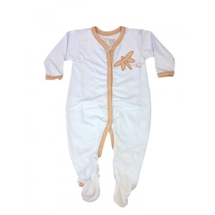 Tuta tutina cotone bimbo neonato Rapife cielo marroncino 6 m