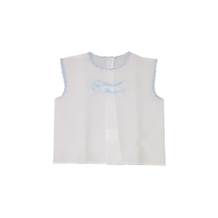 Camicia camicina della fortuna manica lunga cotone neonato celeste Birillini TU