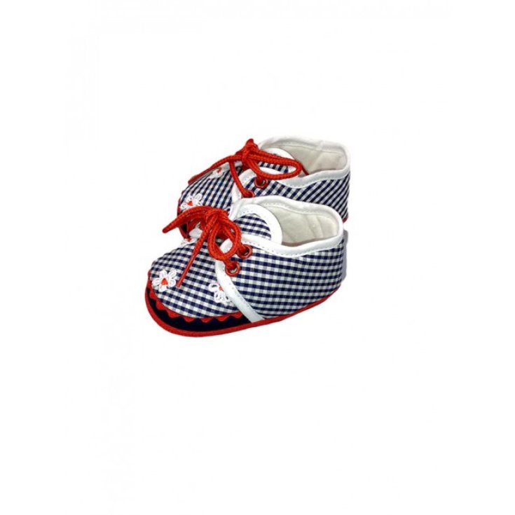 Scarpina scarpa  bimba neonato Maril&ugrave; quadretti rosso 16