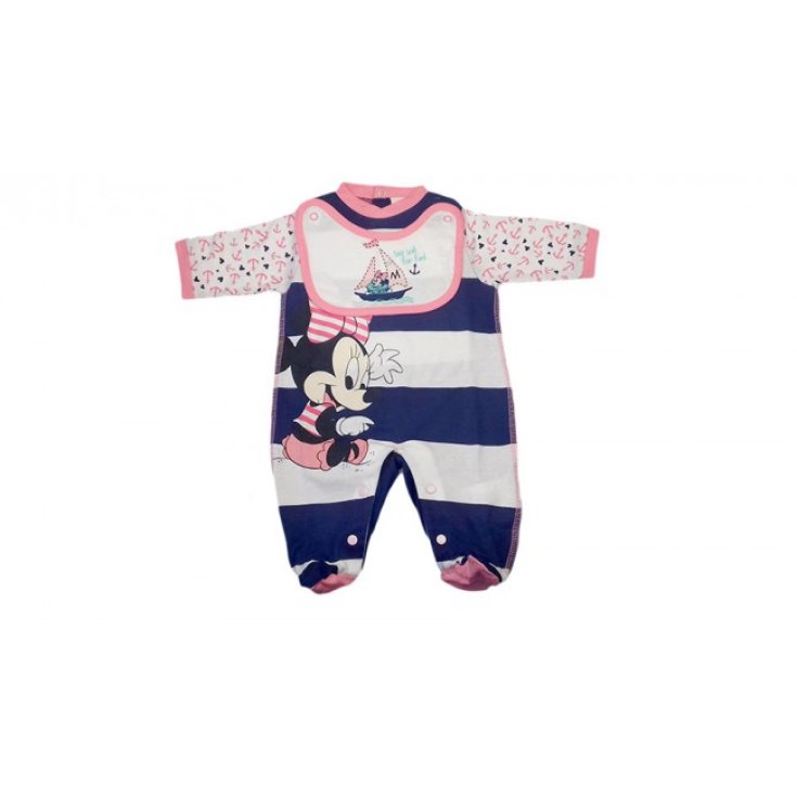 Tuta tutina cotone bimba neonato Disney baby Minnie rosa blu 6 - 9 mesi