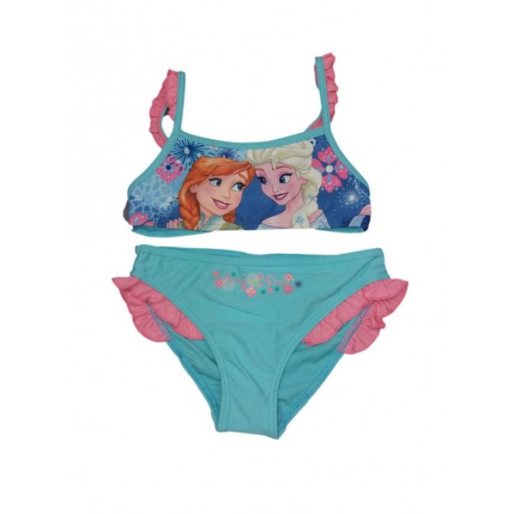 Costumino costume da bagno 2 pezzi bikini bimba bambina Disney Frozen turchese 4A