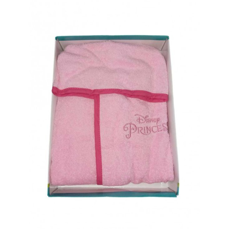 Accappatoio bimba spugna cotone neonato Disney Principesse rosa 18 m