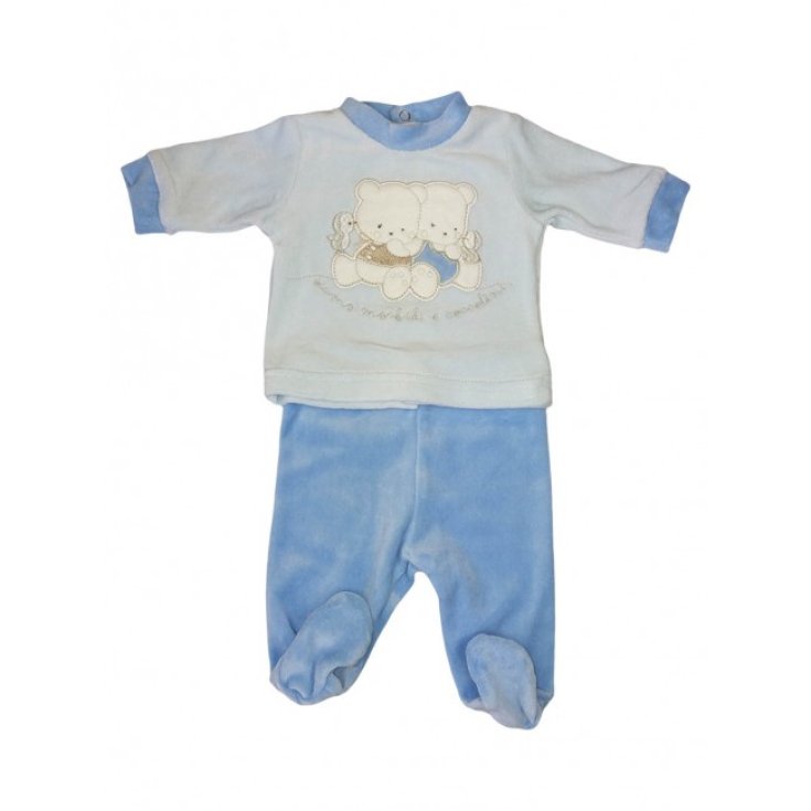 Completo 2pz ciniglia bimbo neonato Ellepi cielo 3 m