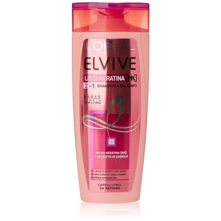 L Oreal Elvive Lisci Keratina 2 in 1 Shampoo + Balsamo 400 ml