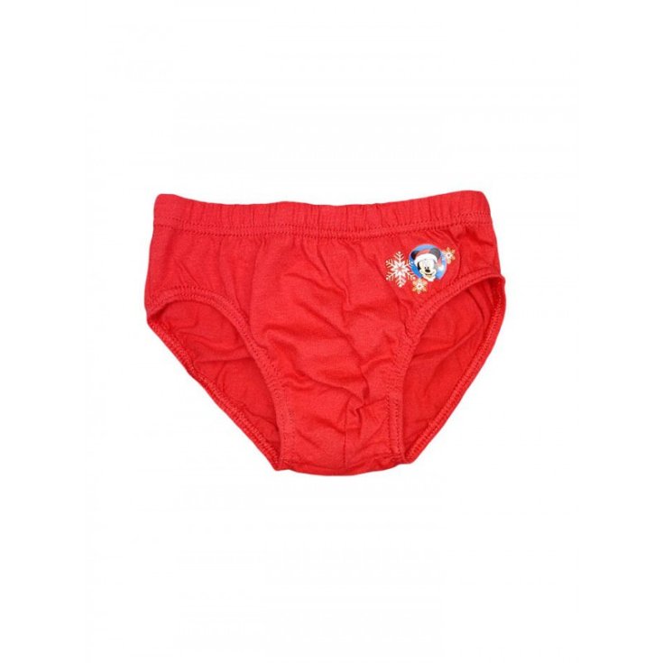 Slip Natale mutandina bimbo bambino Disney Mickey rosso 2-3 anni