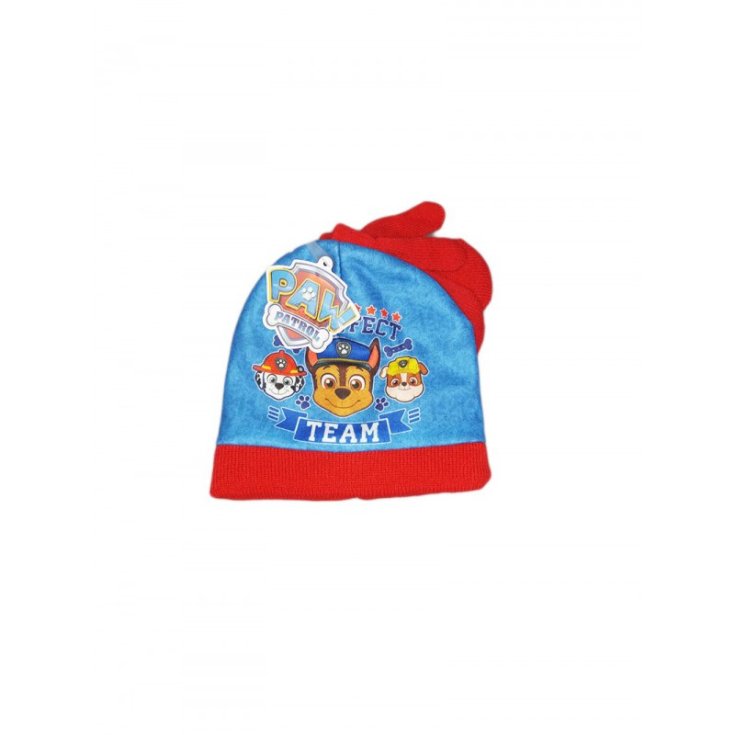Set 2pz cappello cappellino muffole guanti bimbo bambinoPaw Patrol rosso tg 48