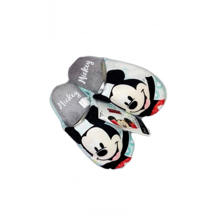 Pantofola bimbo bambino Disney Mickey verde acqua Tg. 30/31