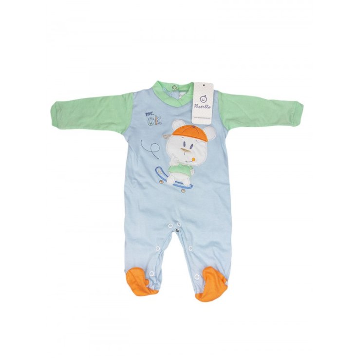 Tuta tutina cotone bimbo neonato Pastello cielo 6 - 9 m