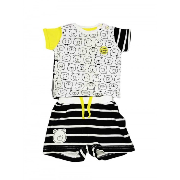 Completo maglia maglietta pantaloncino bimbo neonato Dodipetto Mignolo blu giallo 3 m