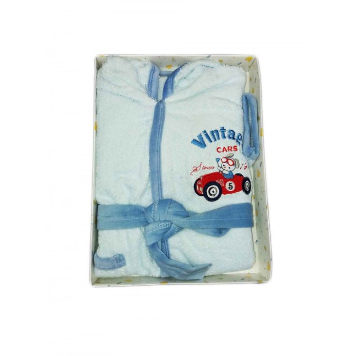 Accappatoio spugna cotone Ellepi bimbo neonato cielo 24 m