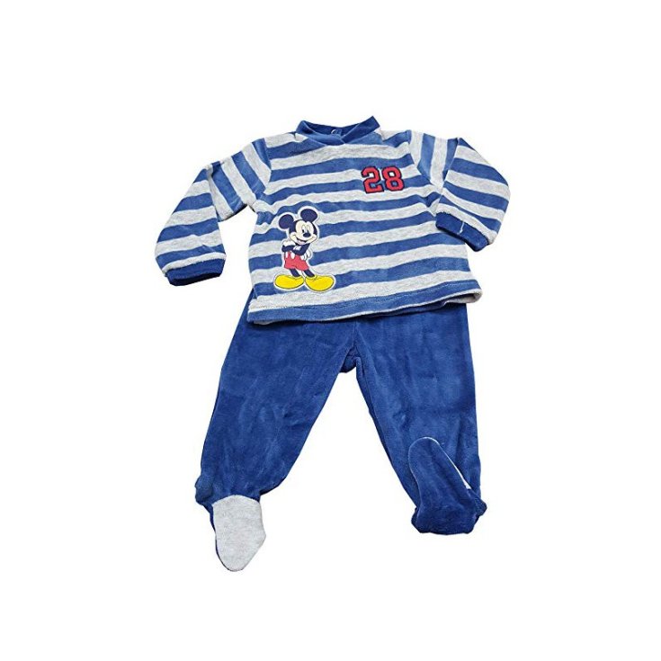 Completo 2pz ciniglia bimbo neonato disney baby mickey 3 m