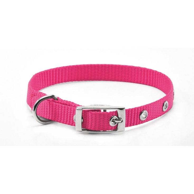RECORD COLLARE NYLON CON FIBBIA ROSA 1,5