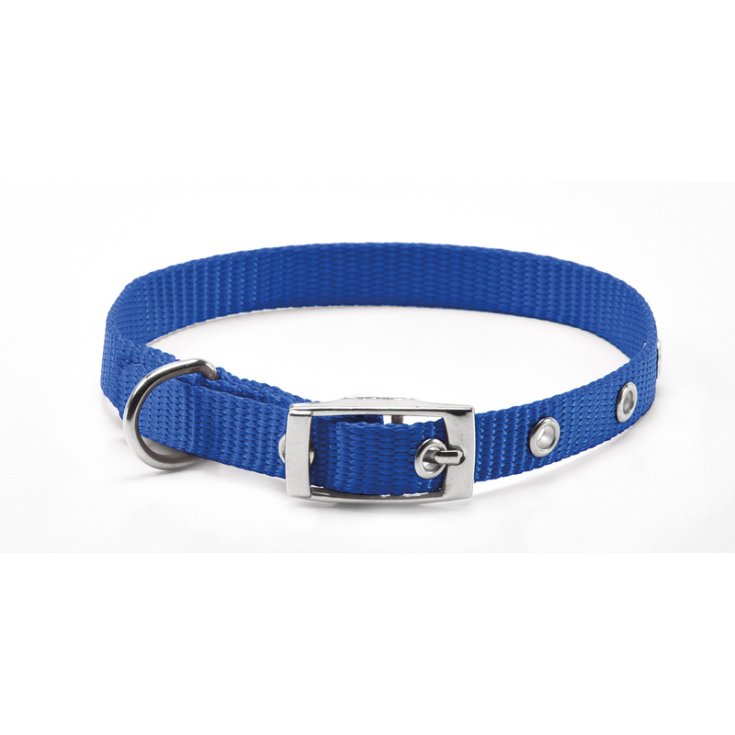RECORD COLLARE NYLON CON FIBBIA BLU 2X40