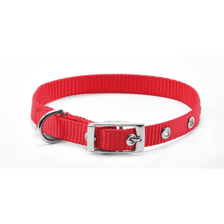 RECORD COLLARE NYLON CON FIBBIA ROSSO 2X