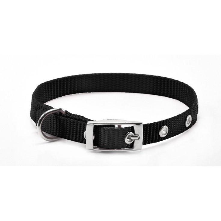 RECORD COLLARE NYLON CON FIBBIA NERO 2,5