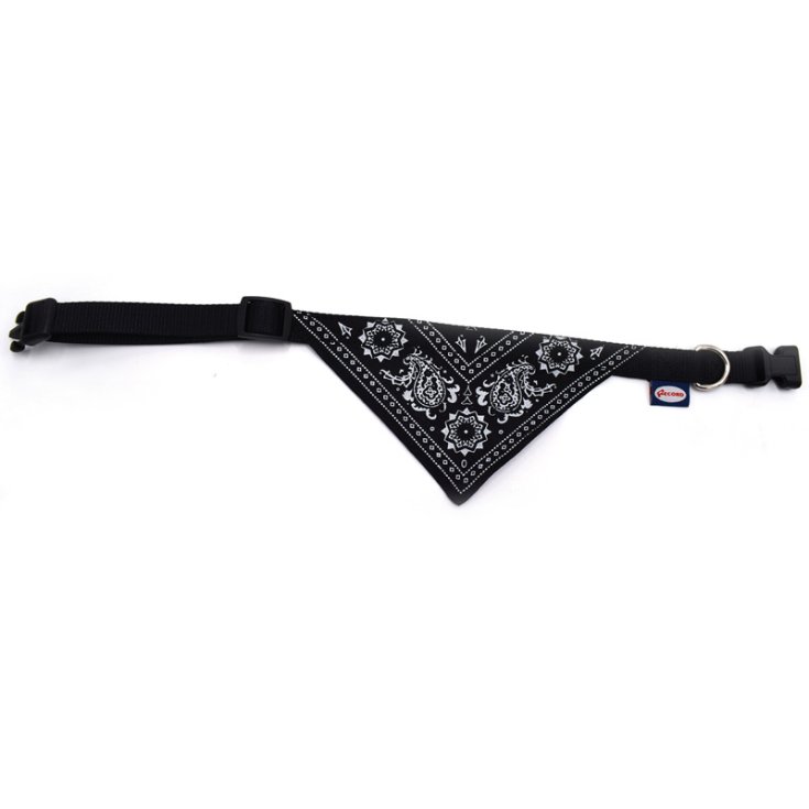 RECORD COLLARE NYLON BANDANA NERO 1,9X35