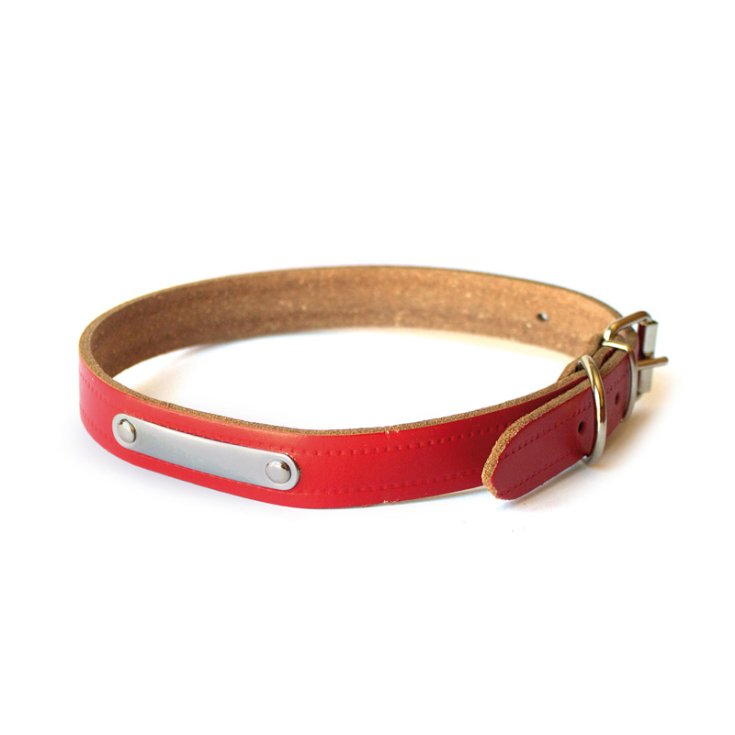 RECORD COLLARE CON TARGHETTA ROSSO 3,5X6