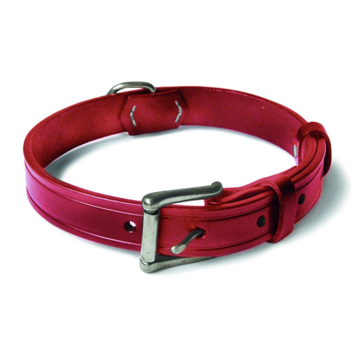 RECORD COLLARE CUOIO CUCITO ROSSO 2,5X55