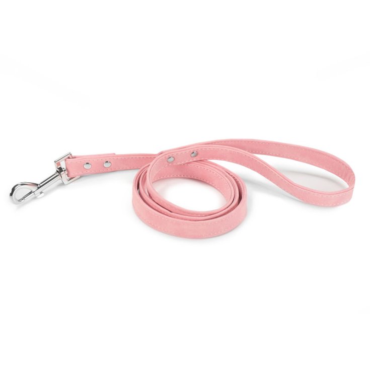 RECORD GUINZAGLIO CANE SIMILPELLE ROSA S