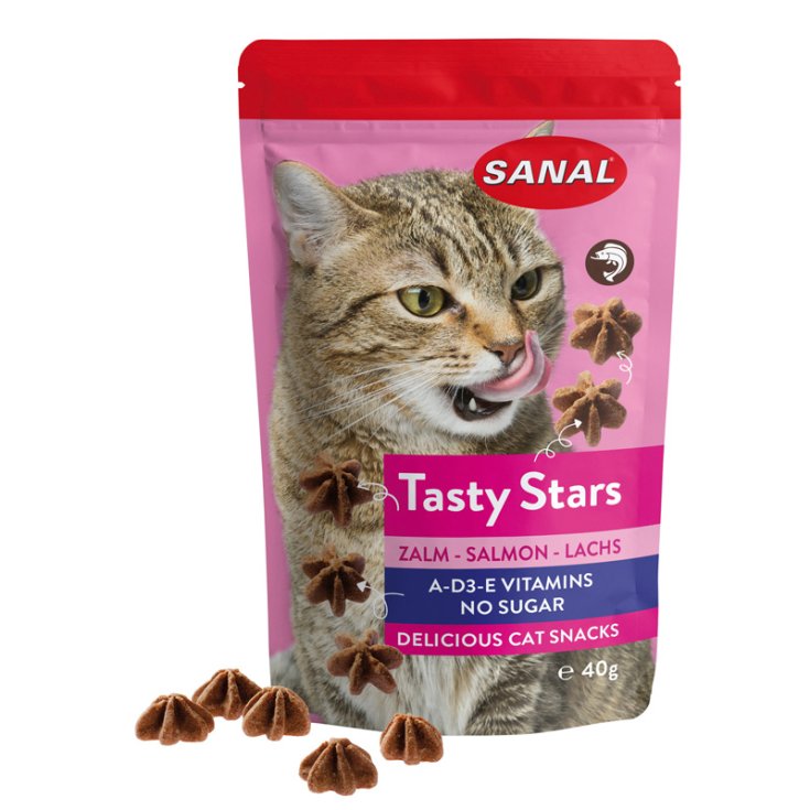 SANAL TASTY STARS SALMONE, GATTI 40 G SA